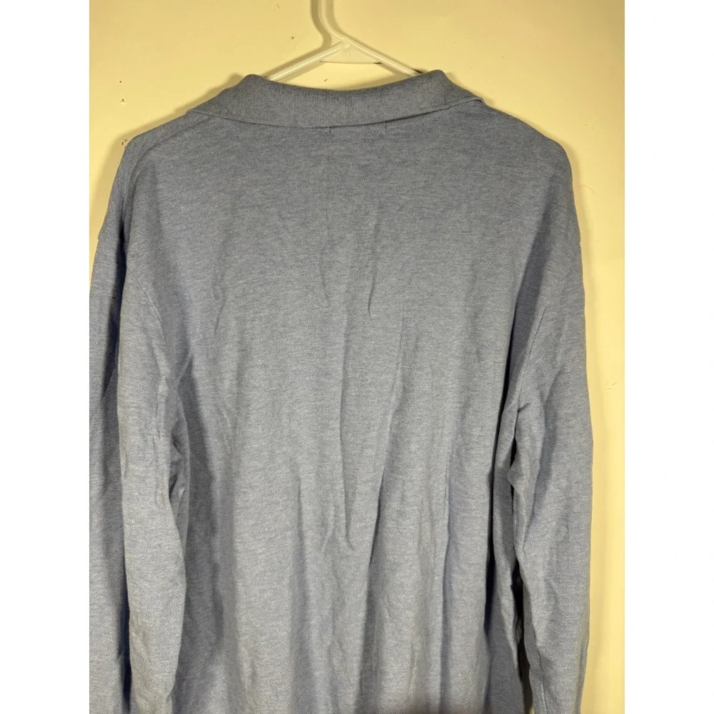 Polo Ralph Lauren Mens XL Long Sleeve Polo Shirt Light Blue Classic Fit Pony